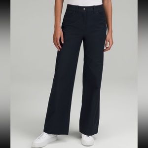 City Sleek 5 Pocket High Rise Wide Leg Pant Full Length Utilitech, 25 True Navy